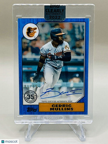 2022 Topps Clearly Authentic Cedric Mullins #87TBA-CM Blue Parallel/Variety Insert Authentic Topps