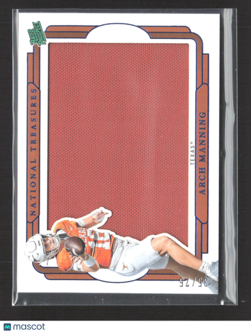 2025 Panini National Treasures Collegiate Arch Manning #SIL-AMG /75 Memorabilia