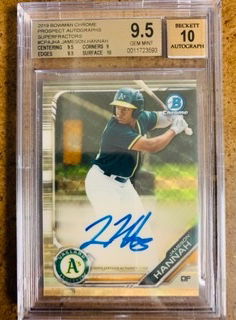 Jameson Hannah BGS 9.5 2019 Bowman Chrome SUPERFRACTOR 1/1 RC Prospect Auto 
