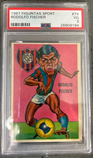 1967 Figuritas Sport Rodolfo Fischer PSA 3