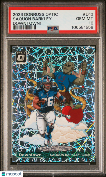 2023 Panini Donruss Optic Downtown! Saquon Barkley #D13 PSA 10