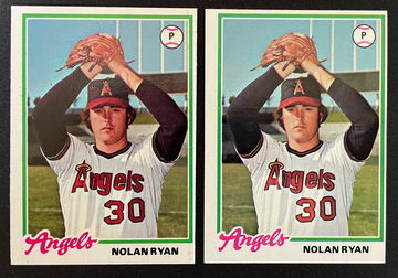 Nolan Ryan HOF 1978 Topps #400 Lot of 2