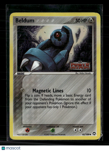 Pokemon 2007 EX Power Keepers Beldum #45/108
