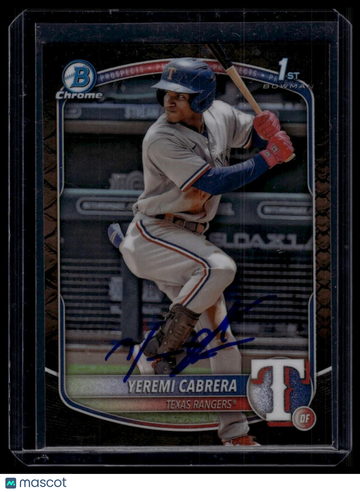 2025 Bowman Yeremi Cabrera #BCP-146 Chrome Prospects Reptilian Refractor AU