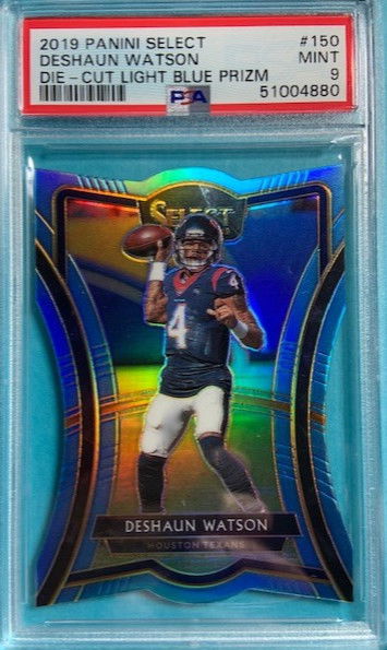 Deshaun Watson /99 SP 2019 Select Premier Level Die Cut Blue Prizm #150 PSA 9 MT