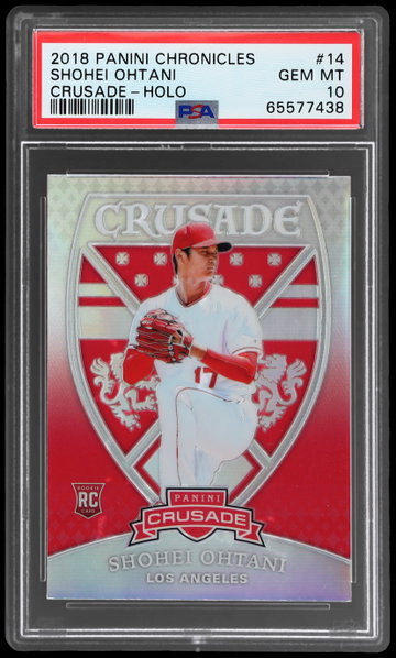 2018 Panini Crusade Shohei Ohtani Holo PSA 10 RC