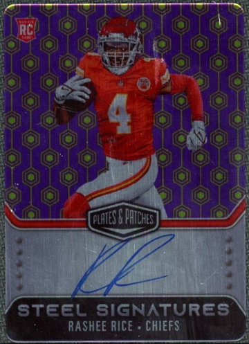 2023 Plates & Patches Rookie Steel Signatures Vector /50 Rashee Rice Auto RC