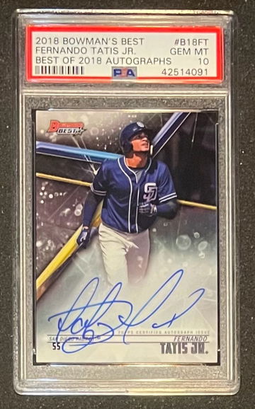 Fernando Tatis Jr 2018 Bowman's Best Auto PSA 10