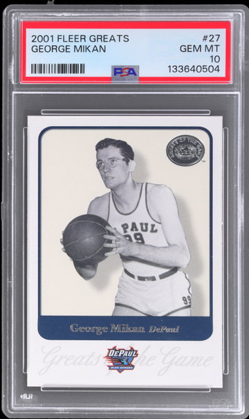 2001 Fleer George Mikan Greats Of The Game PSA 10