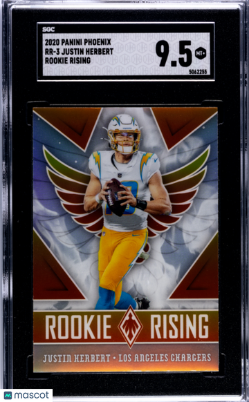 2020 Panini Phoenix Justin Herbert #RR-3 Rookie Rising Rookie SGC 9.5