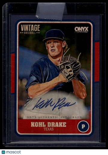 2025 Onyx Vintage Kohl Drake #VADRKO Autographs Blue Bordered SN AU