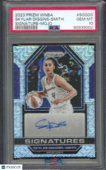 2023 Panini Prizm WNBA Signatures Skylar Diggins-Smith #SGSDS Mojo PSA 10