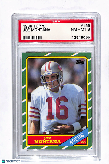 1986 Topps Joe Montana #156 PSA 8