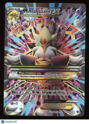 2016 XY Fates Collide M Alakazam EX Rare Ultra #118/124