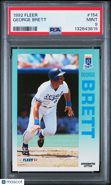 1992 Fleer George Brett #154 PSA 9