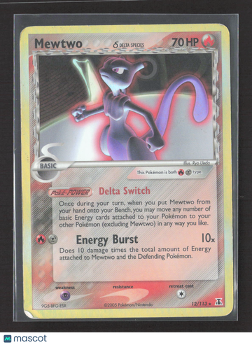 2005 EX Delta Species Mewtwo Holo Rare #12/113