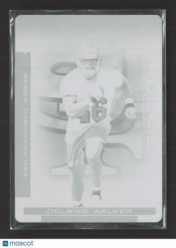 2007 Donruss Playoff Absolute Football Delanie Walker #247 Black Printing Plate /1