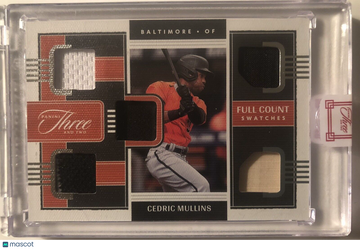 CEDRIC MULLINS 2022 Panini Three And Two Full Count Swatches Gold Parallel 48/49