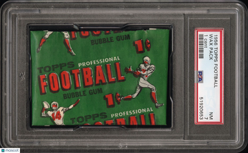 1956 Topps Football Wax Pack Wax Pack 1 Cent PSA 7
