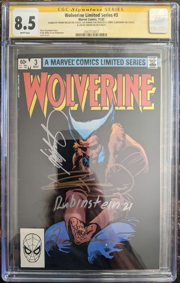 Wolverine Limited Series #3 CGC 8.5 Signature Series