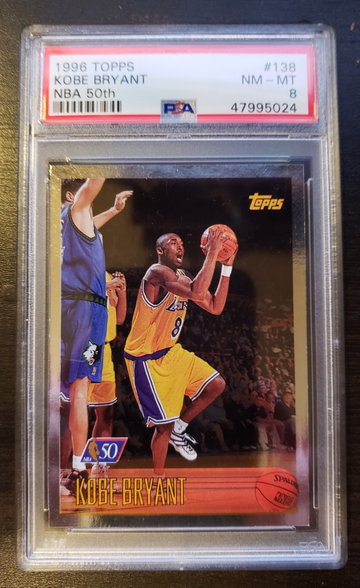 Kobe Bryant 1996 Topps NBA at 50 RC PSA 8