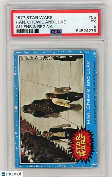 1977 Star Wars Allens & Regina Han, Chewie And Luke #55 PSA 5