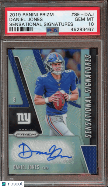 2019 Panini Prizm Sensational Signatures Daniel Jones #SEDAJ PSA 10