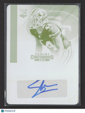 2014 Panini Contenders Shayne Skov #174 Yellow Printing Plate /1 Printing Plate RC