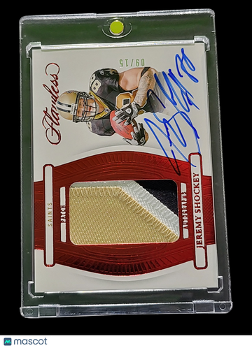 2025 Panini Flawless Jeremy Shockey #PA-JSY /15 Autograph Patch