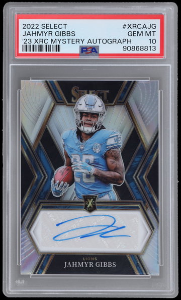2022 Panini Select Jahmyr Gibbs '23 Xrc Mystery Autograph PSA 10