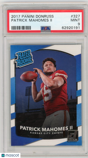 2017 Panini Donruss Patrick Mahomes II #327 PSA 9
