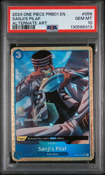 2024 One Piece Prb01-Premium Booster -One Piece Card the Best- Alternate Art Sanji's Pilaf #056 PSA 10