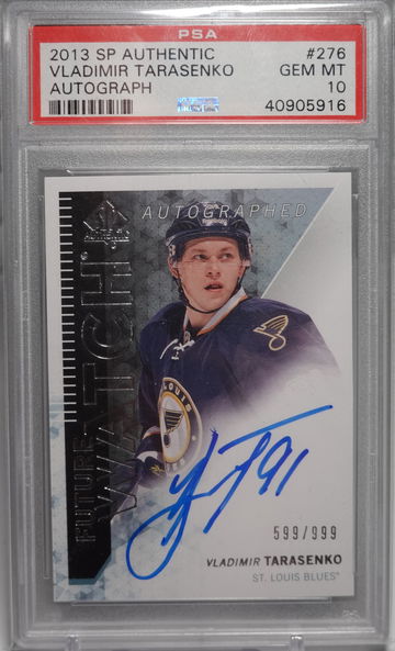 2013 SP Authentic Vladimir Tarasenko Future Watch Autograph PSA 10