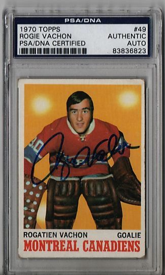1970 Topps Rogatien Vachon #49 PSA/DNA Certified Authentic Autograph P1255