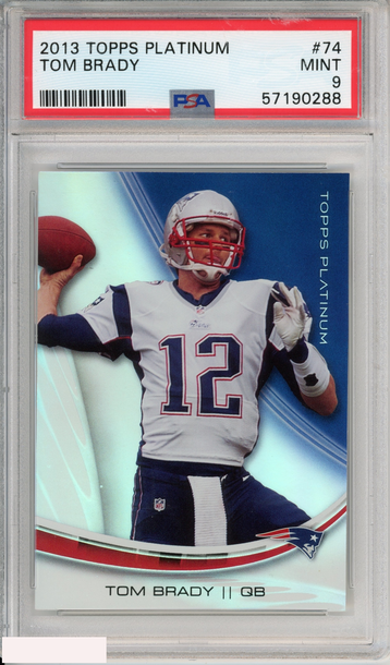 2013 TOPPS PLATINUM TOM BRADY #74 NEW ENGLAND PATRIOTS PSA 9 MINT
