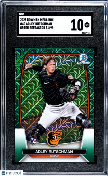 2023 Bowman Mega Box Adley Rutschman #40 Green Ref. SGC 10