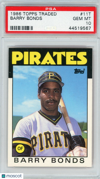 1986 Topps Traded Barry Bonds #11T PSA 10