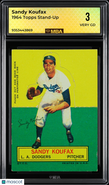 1964 Topps Stand-Up Sandy Koufax MBA 3