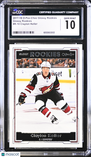 2017-18 O-Pee-Chee Glossy Rookies Clayton Keller #R-10 Rookie Glossy Rookies CGC 10
