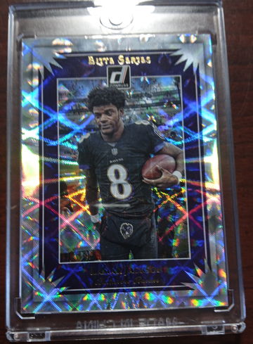 Lamar Jackson elite series rainbow foil