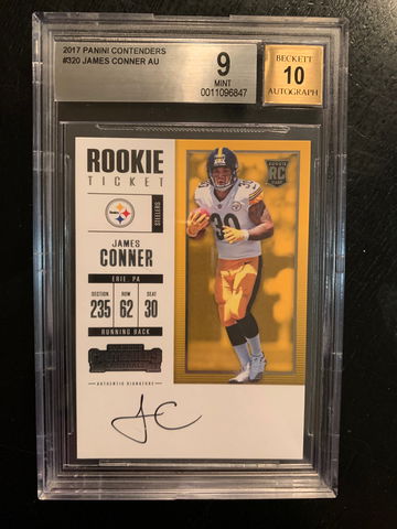 2017 Contenders James Conner #320 Auto BGS 9/10