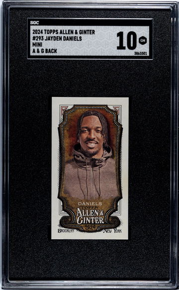 2024 Topps Allen & Ginter #293 Jayden Daniels Mini A & G Back SGC 10
