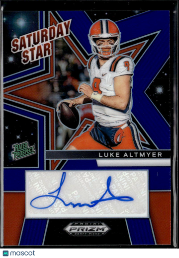 Luke Altmyer 2025 Panini Prizm Draft Picks Saturday Star Saturday Star Signatures Auto /249 Illinois Fighting Illini