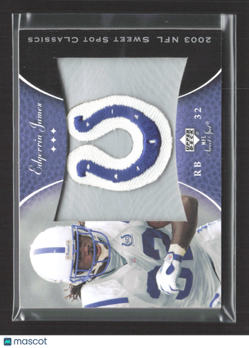 2003 Upper Deck Sweet Spot Classics Edgerrin James #P-EJ Patch