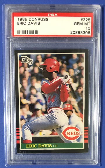 1985 Donruss #325 Eric Davis PSA 10 Gem Mint rookie