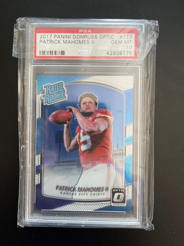 2017 Donruss Optic Patrick Mahomes PSA 10