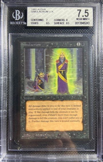 1993 Magic The Gathering MTG Alpha Simulacrum U K BGS 7.5 NM+