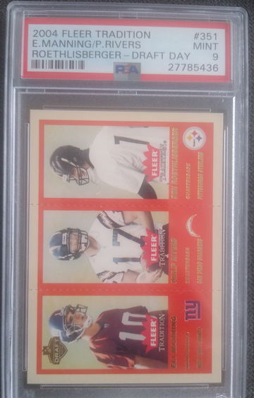 Ben Roethlisberger Eli Manning Philip Rivers Fleer DRAFT DAY /375 PSA 9