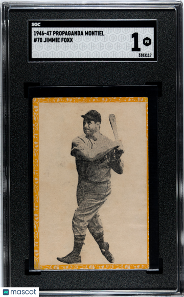 1946 Propaganda Montiel Jimmie Foxx #70 SGC 1
