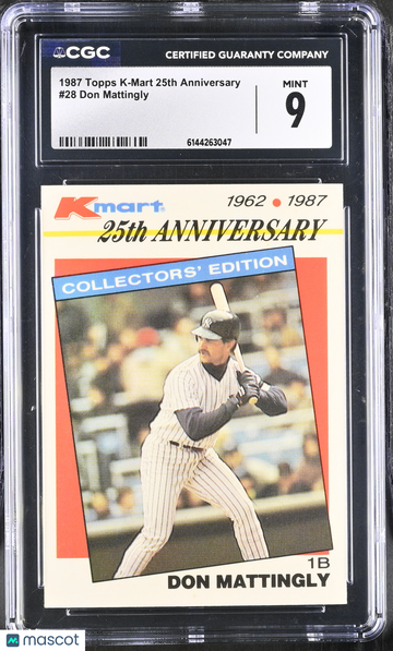 1987 Topps K-Mart 25th Anniversary Don Mattingly #28 CGC 9